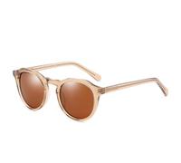 JRLLFD Fashion Acetate Polarized Sunglasses Round Vintage Shade UV400 Men Women Ladies(ZENOTTIC)