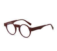 JRLLFD Fashion Circular Sunglasses for Women Men Retro Luxury Small Frame Shades Outdoors Drive Uv400(Red Clear)