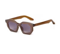 JRLLFD Fashion Frame Sunglasses Women Rivets Round Gradient Gray Lens Men Shades(3)