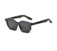JRLLFD Fashion Frame Sunglasses Women Rivets Round Gradient Gray Lens Men Shades(5)