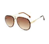 JRLLFD Fashion Luxury Double Bridge Sunglasses for Men and Women Outdoors Driving Uv400(Leopard Tea)