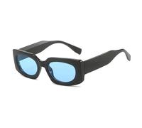 JRLLFD Fashion Luxury Small Sunglasses for Women Men Outdoors Fishing Uv400(Black Blue)