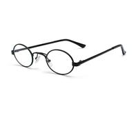 JRLLFD Fashion Metal Round Sunglasses Women Vintage Luxury Men Punk Small Frame(Black)