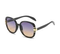 JRLLFD Fashion Oval Sunglasses Women for Men Vintage Small Frame Ladies Outdoors Street Photography Uv400(Black Gray Tea)