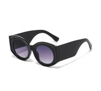 JRLLFD Fashion Oversized Oval Women Sunglasses Retro Shades Uv400 Men Gradient(Black gray gradient)