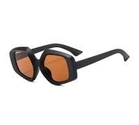 JRLLFD Fashion Punk Sunglasses Women Men Retro Luxury Outdoors Driving Uv400(Black Brown)