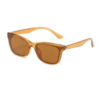 JRLLFD Fashion Small Sunglasses for Women Men Vintage Classic Female Outdoor Summer Uv400(Tea Brown)