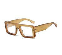 JRLLFD Fashion Sunglasses Flat Top Large(Brown)