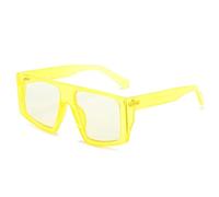 JRLLFD Fashion Sunglasses Women Men Vintage Big Frame Punk Female Outdoors Fishing Uv400(Yellow Yellow)
