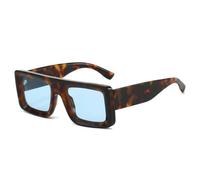 JRLLFD Fashion Sunglasses Women Shades Uv400 Retro Men Punk Leopard(Leopard blue)