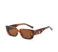 JRLLFD Fashion Thick Frame Rectangle Sunglasses Women Shades Leopard Rectangular Men Uv400(2)