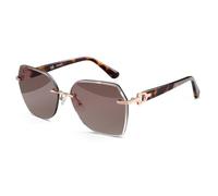 JRLLFD Fashion Women Rimless Sunglasses for Ladies Geometric Cutting Gradient Lens Uv400 Shades(3)