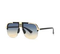 JRLLFD Flat-top Large-frame Sunglasses Charming Street Style Women(MULTI)