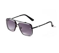 JRLLFD Gradient Gray Sunglasses Men Retro Shades Women Metal Double Bridge Male(2)