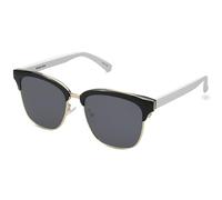 JRLLFD Half Frame Sunglasses Women Men Vintage Semi Rimless Driving Shades Fashion Polarized Uv400(black silver)