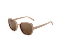 JRLLFD Hexagon Sunglasses for Small Faces Women Polarized Uv400 Fashion Shades(002 Brown Lens)