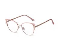 JRLLFD Hollow Out Frame Clear Lens Glasses Women Men Metal Blocking Eyeglass Female(7)