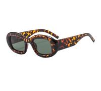 JRLLFD Leopard Pattern Uv400 Small Sunglasses Fashion Eyewear for Women Men's(Leopard-Green)