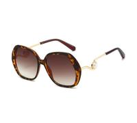 JRLLFD Luxury Leopard Gradient Oval Sunglasses Irregular Geometric Pattern