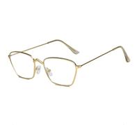 JRLLFD Luxury Small Sunglasse Women Men Retro Metal Frame Men Outdoor Ladies Uv400(Gold Clear)