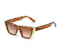 JRLLFD Luxury Sunglasses Women Men Fashion Female Street Photography Uv400(Leopard Gradient Tea)