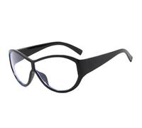 JRLLFD Oversized Punk Sunglasses Women One Piece Men Outdoor Sports Classic Windproof Uv400(Black Clear)