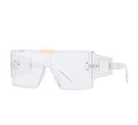JRLLFD Oversized Sunglasses Women Steampunk One Piece Men Vintage Big Frame Uv400(Clear Clear)