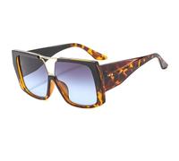 JRLLFD Oversized Sunglasses Women Vintage Fashion Men Shades Uv400 Luxury Male Female(black leopard)