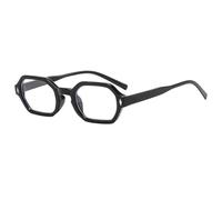 JRLLFD Polygon Fashion Sunglasses Women Men Small Rivets Ladies Frames(Glossy Black)