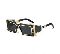 JRLLFD Punk Sunglasses Women Men Vintage Luxury Steampunk Women Fashion Driving Uv400(Black Gray)