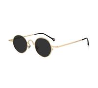 JRLLFD Pure Titanium Vintage Small Round Frame Sunglasses Men Punk Style Uv400 Circular(3)