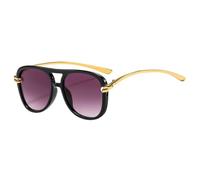 JRLLFD Retro Double Bridge Sunglasses Luxury Metal Frame Gradient Uv400