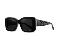 JRLLFD Retro Large Frame Women's Polarized Sunglasses Versatile Frame Wide Leg Acetate(C1)