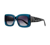JRLLFD Retro Large Frame Women's Polarized Sunglasses Versatile Frame Wide Leg Acetate(C4)