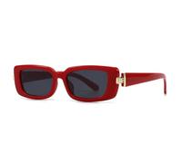 JRLLFD Retro Narrow Small Sunglasses(Red)
