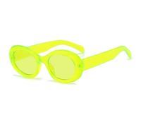 JRLLFD Retro Oval Small Frame Women Sunglasses Luxury Men Driving Windproof Uv400(Green Green)