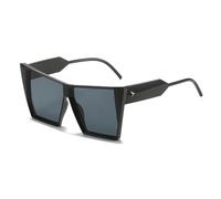 JRLLFD Retro Oversized Sunglasses Women Men Fashion Luxury Large Frame Shades Outdoors Uv400(Black Gray)