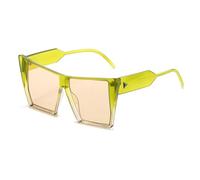 JRLLFD Retro Oversized Sunglasses Women Men Fashion Luxury Large Frame Shades Outdoors Uv400(Green Tea)