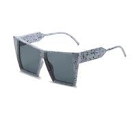 JRLLFD Retro Oversized Sunglasses Women Men Fashion Luxury Large Frame Shades Outdoors Uv400(Spot Gray)