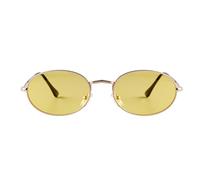 JRLLFD Retro Small Oval Sunglasses Men Women Lens Slim Metal Frame Vintage Female Shades(9)