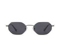 JRLLFD Retro Small Polygon Polarized Sunglasses Women Metal Uv400 Men Uv400 Driving(001 Black Lens)