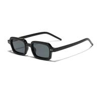 JRLLFD Retro Small Rectangle Sunglasses Uv400 Fashion Rivets Punk Gradient