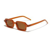 JRLLFD Retro Small Rectangle Sunglasses Uv400 Fashion Rivets Punk Gradient