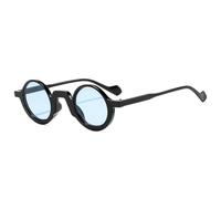 JRLLFD Retro Small Round Punk Sunglasses Fashion Uv400 Leopard