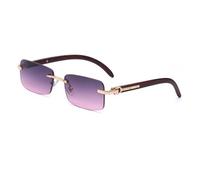 JRLLFD Retro Sunglasses Rimless Small Rectangle Men Vintage Frameless Sunglasses, C6 Purple, One Size