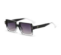 JRLLFD Retro Sunglasses Women Fashion Gradient Shades Men Rivets Punk Uv400(black gray)