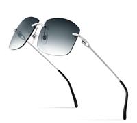 JRLLFD Rimless Sunglasses Women Frameless Oversize Luxury for Men with Gradient Lens(50248 Gray)