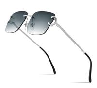 JRLLFD Rimless Sunglasses Women Frameless Oversize Luxury for Men with Gradient Lens(50249 Gray)