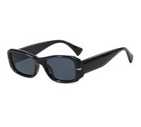 JRLLFD Rivet Small Frame Women Sunglasses Luxury Men Outdoor Driving Retro Uv400(Black Gray)