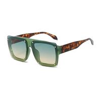 JRLLFD Rivet Sunglasses Vintage Women Fashion Men Rimless Shades Big Uv400 Luxury Male Female(green)